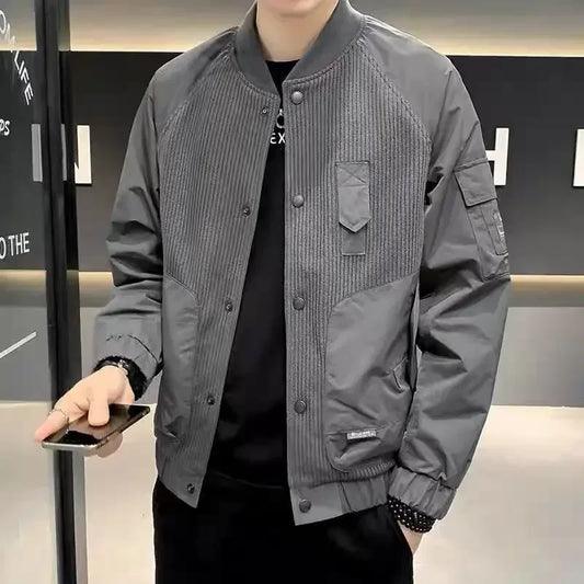 Men’s Baseball Jacket – Stylish Y2K Designer-Inspired Casual Coat with Vintage Streetwear Fashion Style