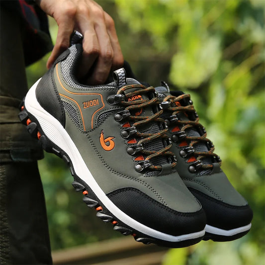 Men’s Leather Casual Sneakers – Lightweight Walking & Tennis Shoes