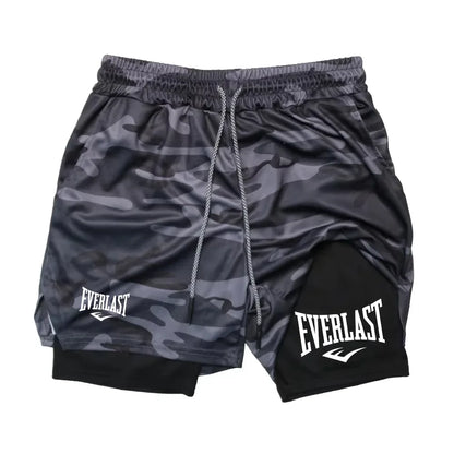 Men’s 2-in-1 Running Shorts – Double-Layer Gym & Fitness Training Shorts for Jogging, Sports & Workout Wear