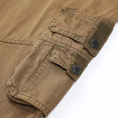 Men’s Cotton Casual Pants – Straight Fit, Multi-Pocket