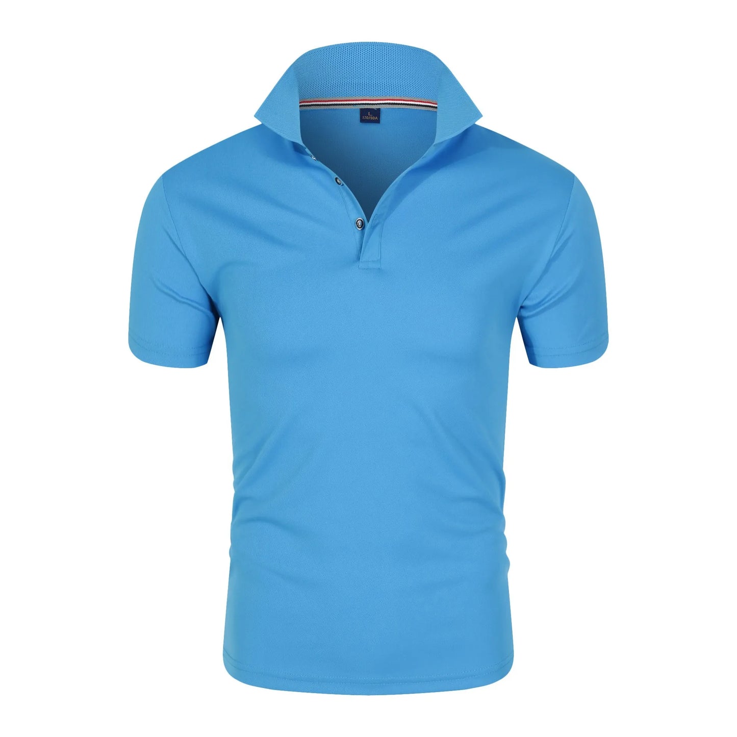 Men’s Solid Color Polo Shirt – Short Sleeve, Lightweight Summer Top