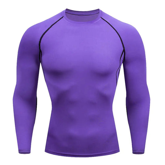 Men’s Long Sleeve Compression Shirt – Quick-Dry Fitness & Running T-Shirt for Gym, Bodybuilding & Training Wear