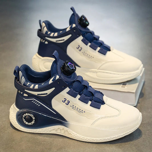 Men's Rotating Buckle Non Slip Lace-Up Sneakers