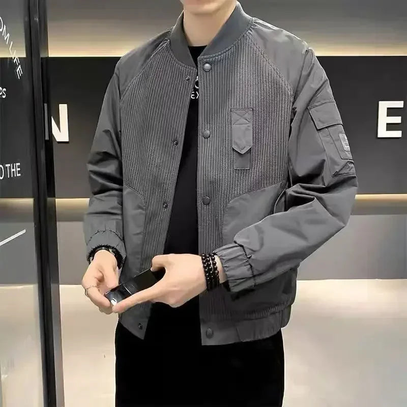 Men’s Baseball Jacket – Stylish Y2K Designer-Inspired Casual Coat with Vintage Streetwear Fashion Style
