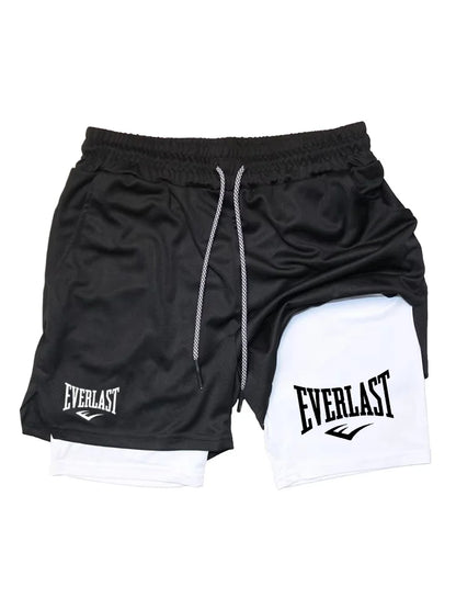 Men’s 2-in-1 Running Shorts – Double-Layer Gym & Fitness Training Shorts for Jogging, Sports & Workout Wear