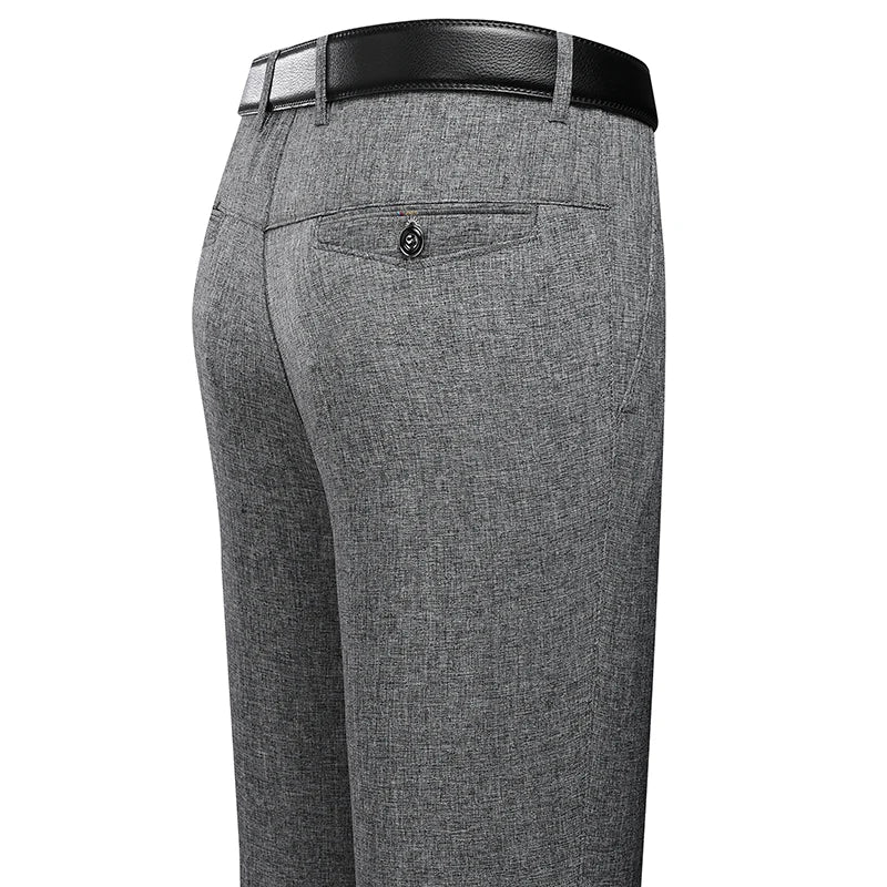 Men’s Business Casual Dress Pants – Straight Fit Formal Trousers for Office and Everyday Wear