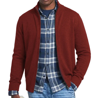 Men’s Knit Jacket – Slim Fit Casual Zip Up Sweatshirt for Work, Gym & Everyday Wear