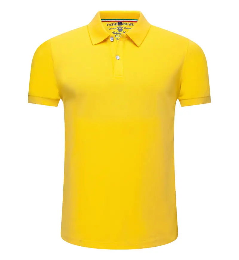 Men’s Short Sleeve Polo Shirt – Solid Color, Breathable & Comfortable