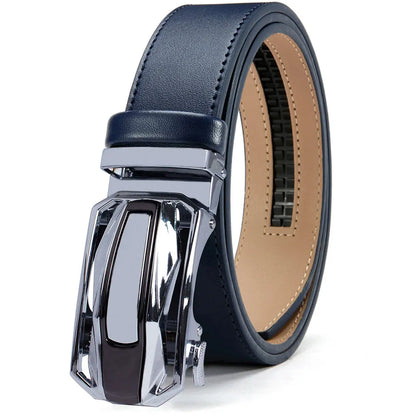 Men’s Genuine Leather Belt – Automatic Buckle Waist Strap, High-Quality Adjustable Belt for Men & Women,