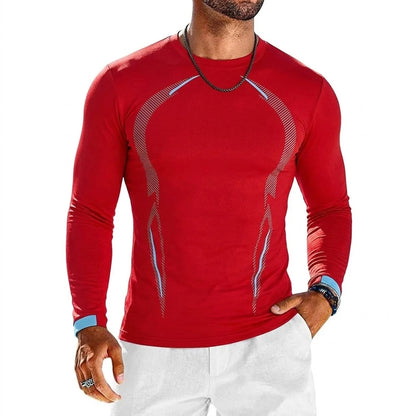 Men’s Slim Fit Long Sleeve Athletic T-Shirt – Lightweight Dry-Fit Gym Workout & Casual Crew Neck Tee for Running & Hiking