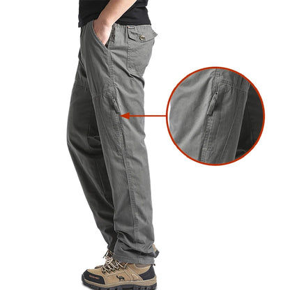 Men’s Cotton Tactical Cargo Pants – Multi-Pocket, Casual Outdoor Fit