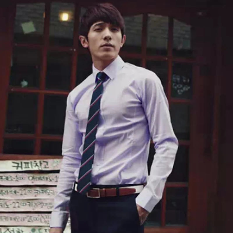 Men’s Long Sleeve Button-Up Shirt – Slim Fit Casual & Formal Wear
