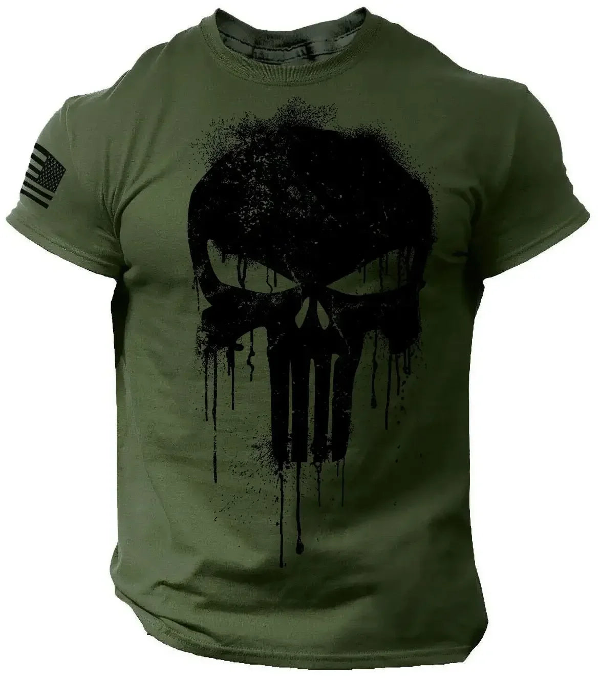 Men’s Patriotic 3D Print T-Shirt – Oversized Short Sleeve Sports Tee