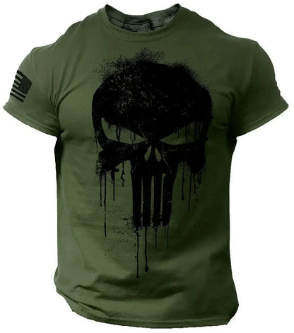 Men’s Patriotic 3D Print T-Shirt – Oversized Short Sleeve Sports Tee