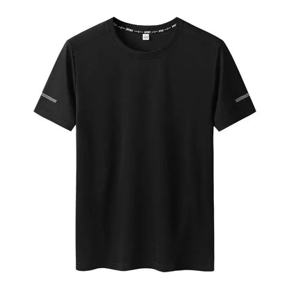 Men’s Oversized Quick-Dry T-Shirt – Short Sleeve Crew Neck, Up to 9XL