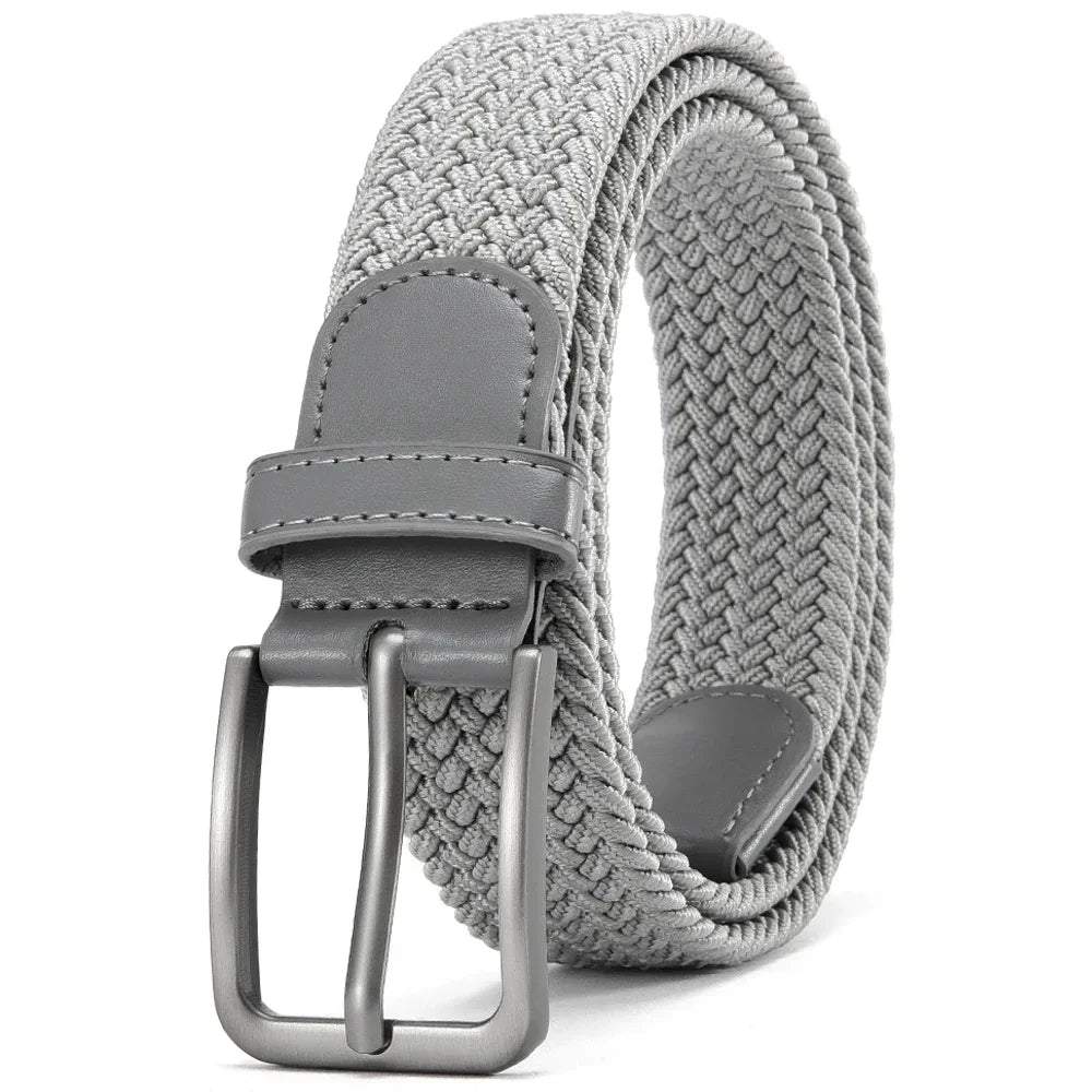 Unisex Elastic Woven Belt – Casual Stretch Belt for Jeans & Outdoor Use