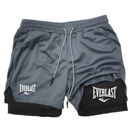 Men’s 2-in-1 Running Shorts – Double-Layer Gym & Fitness Training Shorts for Jogging, Sports & Workout Wear