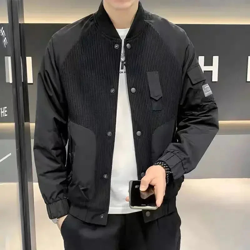 Men’s Baseball Jacket – Stylish Y2K Designer-Inspired Casual Coat with Vintage Streetwear Fashion Style