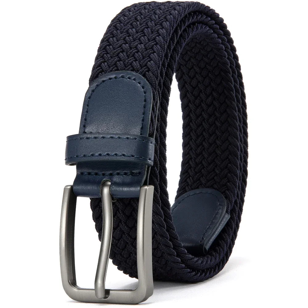 Unisex Elastic Woven Belt – Casual Stretch Belt for Jeans & Outdoor Use