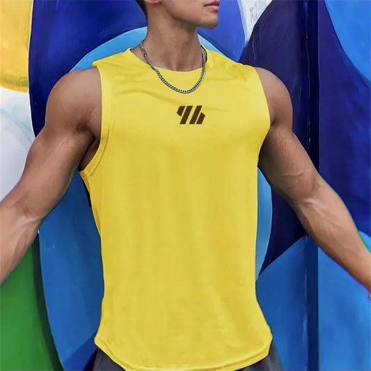 Men’s Mesh Gym Tank Top – Sleeveless, Breathable, Fitness & Running Vest