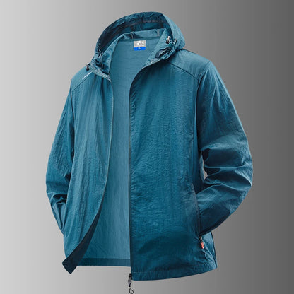 Men’s Jacket – Ultra-Light Hooded Windbreaker with UV Sun Protection for Running, Hiking & Outdoor Activities