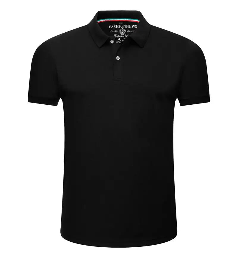 Men’s Short Sleeve Polo Shirt – Solid Color, Breathable & Comfortable