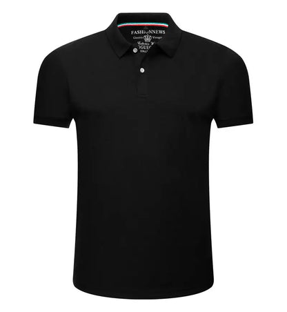 Men’s Short Sleeve Polo Shirt – Solid Color, Breathable & Comfortable