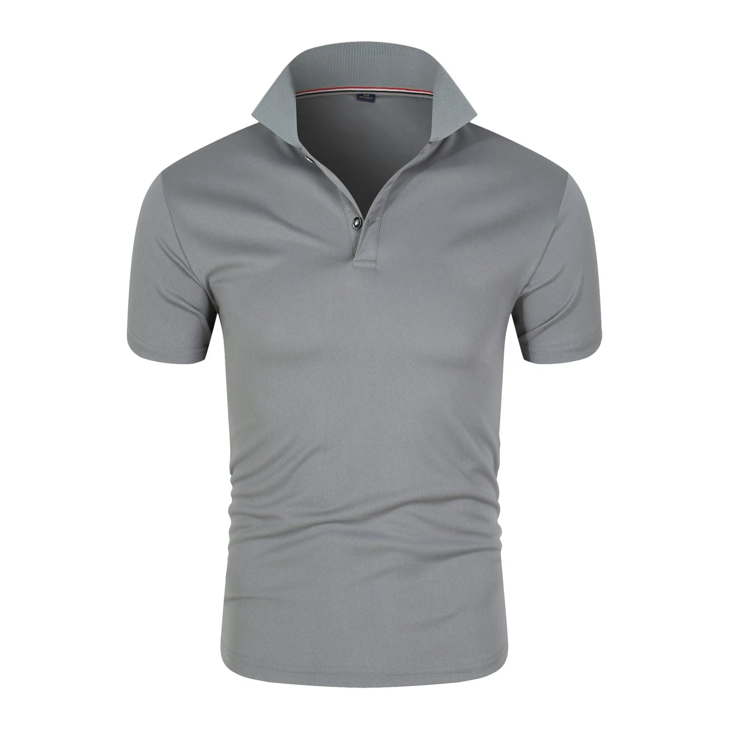 Men’s Solid Color Polo Shirt – Short Sleeve, Lightweight Summer Top