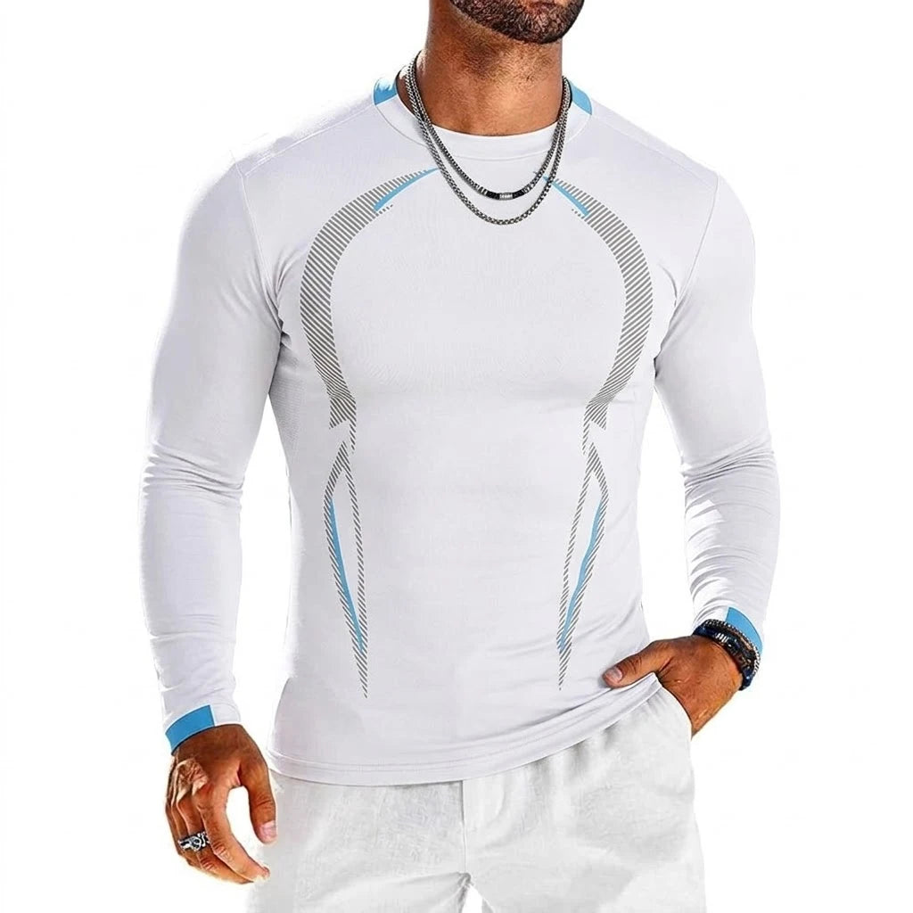 Men’s Slim Fit Long Sleeve Athletic T-Shirt – Lightweight Dry-Fit Gym Workout & Casual Crew Neck Tee for Running & Hiking