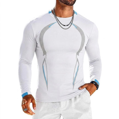Men’s Slim Fit Long Sleeve Athletic T-Shirt – Lightweight Dry-Fit Gym Workout & Casual Crew Neck Tee for Running & Hiking