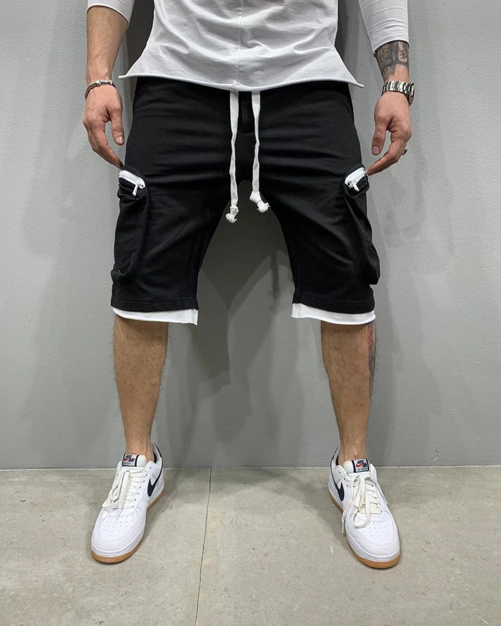 Men’s Cargo Shorts – Breathable Cotton Workout & Gym Shorts with Multi Pockets for Training & Casual Wear