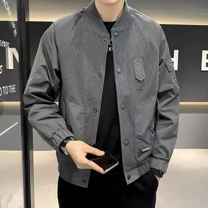 Men’s Baseball Jacket – Stylish Y2K Designer-Inspired Casual Coat with Vintage Streetwear Fashion Style