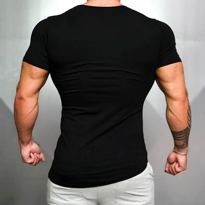 Men’s Slim Fit Sport T-Shirt – Breathable Cotton Gym & Running Shirt for Fitness, Bodybuilding & Training Wear