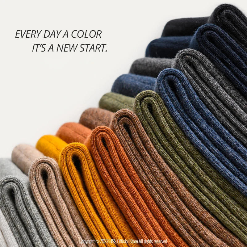 5/10-Pack Men’s Combed Cotton Dress Socks – Soft Breathable Business Crew Socks,Multiple Colors