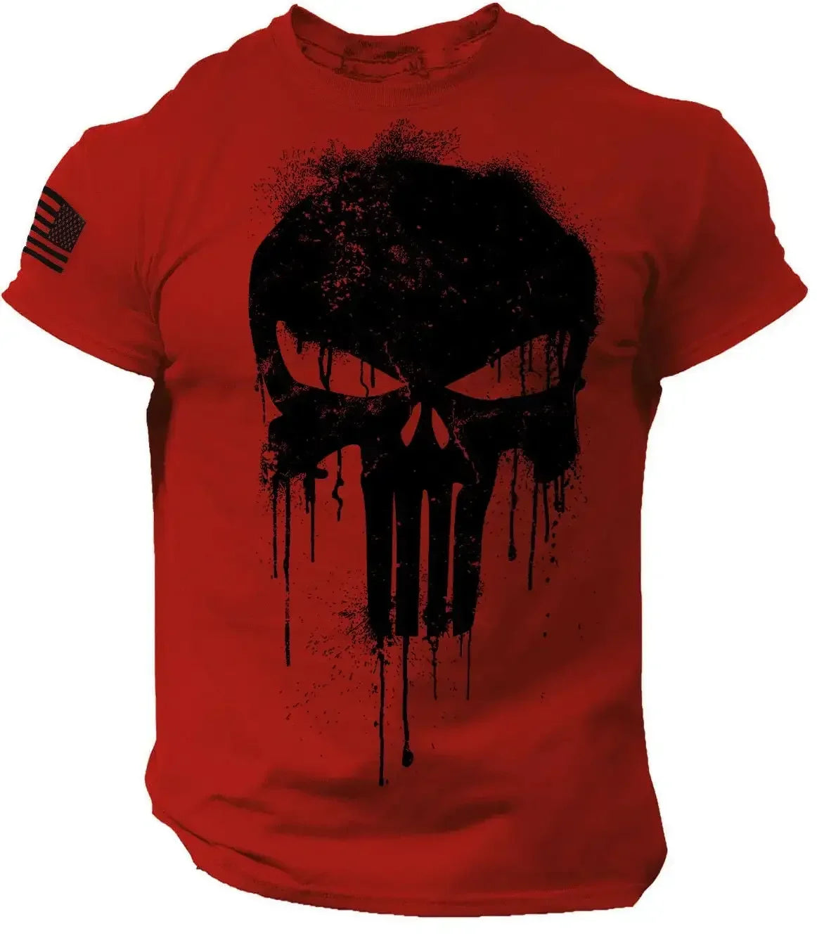 Men’s Patriotic 3D Print T-Shirt – Oversized Short Sleeve Sports Tee