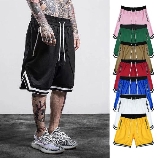Men’s Mesh Basketball Shorts – Quick-Dry Breathable Gym & Fitness Shorts for Sports, Running & Casual Wear