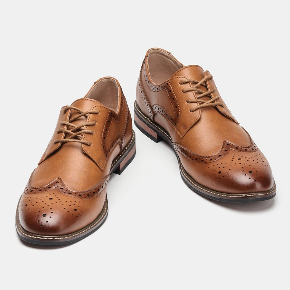 Men’s Stylish Leather Dress Shoes – Comfortable Business Gentleman Footwear