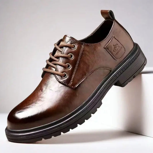 Men’s PU Leather Slip-On Loafers – Breathable Non-Slip Casual Shoes for Work, Driving & Walking