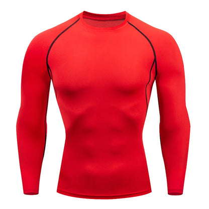 Men’s Long Sleeve Compression Shirt – Quick-Dry Fitness & Running T-Shirt for Gym, Bodybuilding & Training Wear