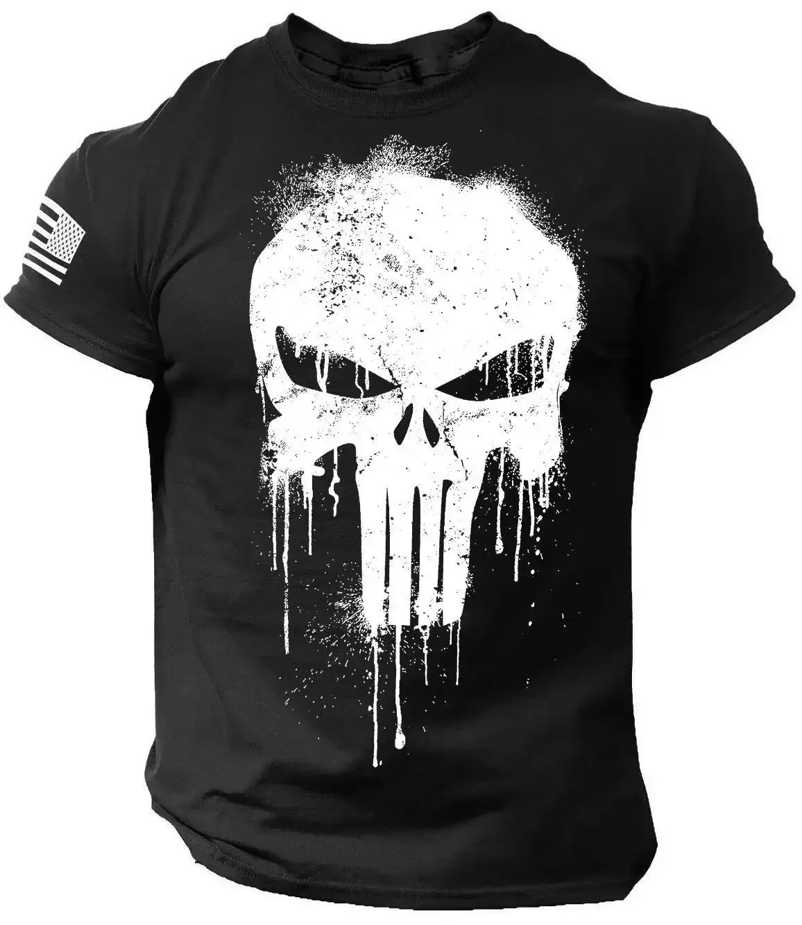 Men’s Patriotic 3D Print T-Shirt – Oversized Short Sleeve Sports Tee