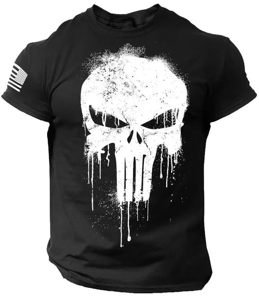 Men’s Patriotic 3D Print T-Shirt – Oversized Short Sleeve Sports Tee