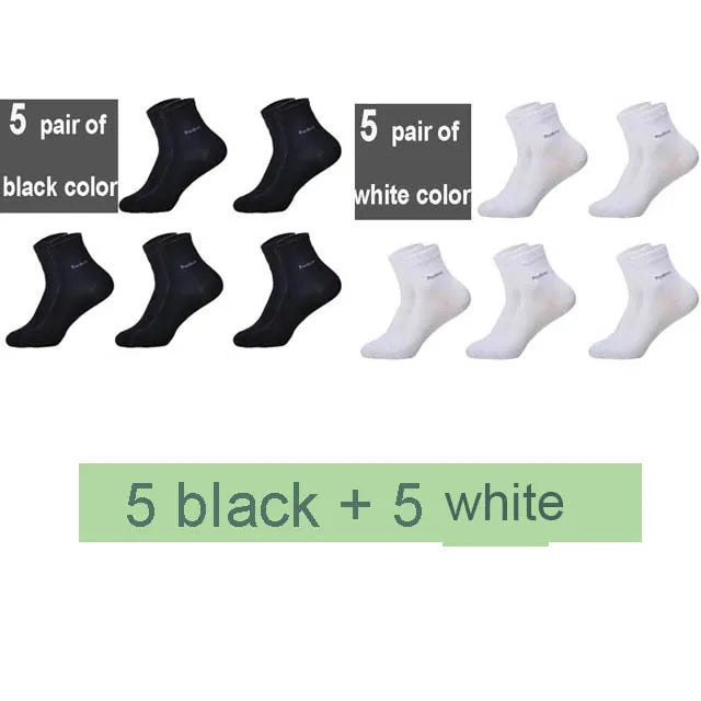 10-Pack Men’s Bamboo Crew Socks – Breathable, Comfortable Casual & Business Wear