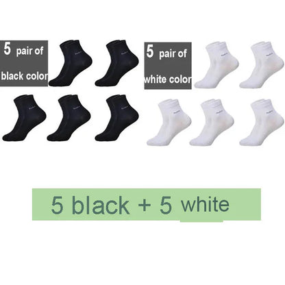 10-Pack Men’s Bamboo Crew Socks – Breathable, Comfortable Casual & Business Wear