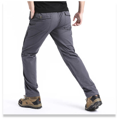 Men’s Cotton Tactical Cargo Pants – Multi-Pocket, Casual Outdoor Fit
