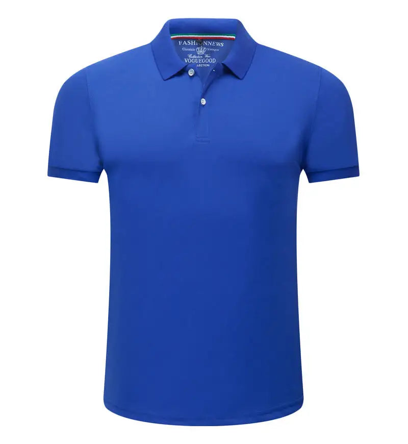 Men’s Short Sleeve Polo Shirt – Solid Color, Breathable & Comfortable
