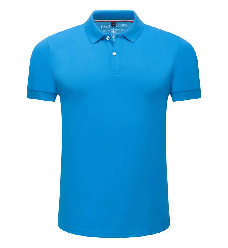 Men’s Short Sleeve Polo Shirt – Solid Color, Breathable & Comfortable