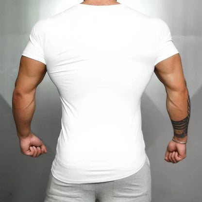 Men’s Slim Fit Sport T-Shirt – Breathable Cotton Gym & Running Shirt for Fitness, Bodybuilding & Training Wear