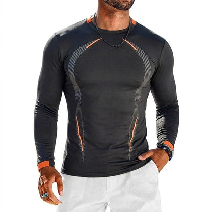 Men’s Slim Fit Long Sleeve Athletic T-Shirt – Lightweight Dry-Fit Gym Workout & Casual Crew Neck Tee for Running & Hiking