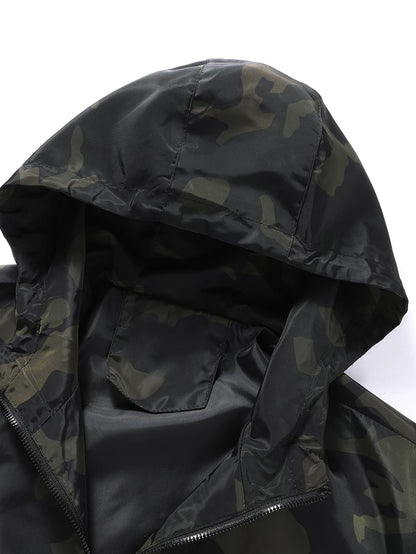 Men’s Hooded Camouflage Jacket – Casual Streetwear Camo Coat for , Sports & Everyday Style