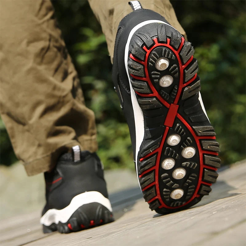 Men’s Leather Casual Sneakers – Lightweight Walking & Tennis Shoes